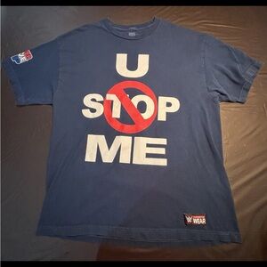 🔥 John Cena U Can't See Me WWE Authentic Blue Shirt Men's XL